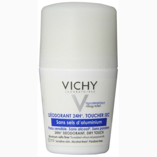 Дезодорант шариковый для чувствительной кожи без солей алюминия Dry Touch 24H Vichy