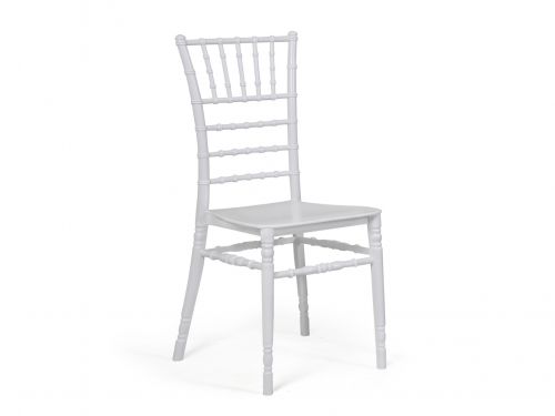 Штабелируемый стул Чиавари, пластиковый, белый для свадебной церемонии