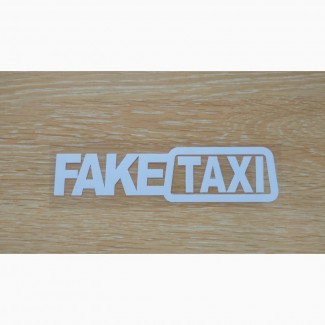 Наклейка на авто FakeTaxi Белая