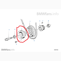BMW 1727375, Шків коленвала БМВ M40, оригинал, BMW E36, E34