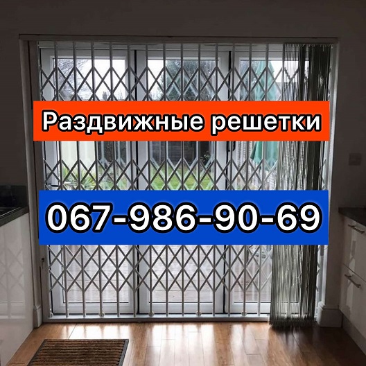 Фото 5. Решетки раздвижные металлические на окна двери витрины Производство и установка по Украине