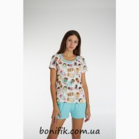 Женская хлопковая пижама Coctail (футболка+шорты) (арт. LPK 2370/04/01)
