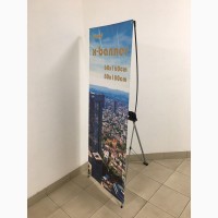 Мобильный выставочный стенд Паук, х-баннер, x-banner 60х160см и 80х180