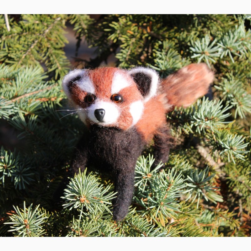 Фото 4. Красная Панда игрушка хендмєйд валяная из шерсти интерьерная подарок сувенир панда мишка