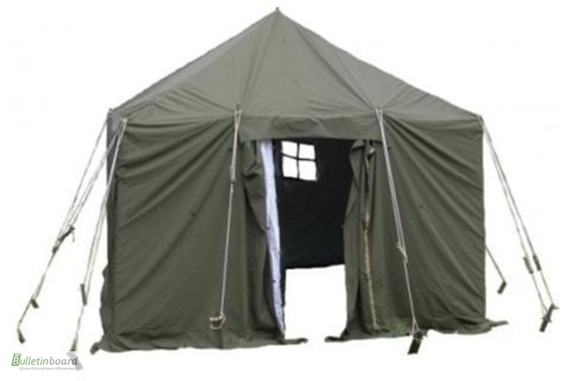 Фото 11. Палатка лагерная военная, навесы, тенты брезентовые