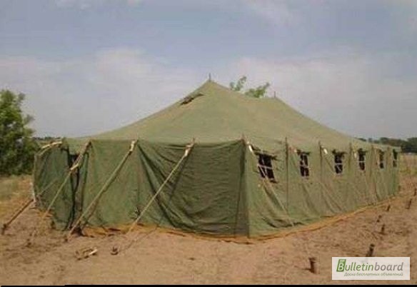 Фото 4. Палатка лагерная военная, навесы, тенты брезентовые
