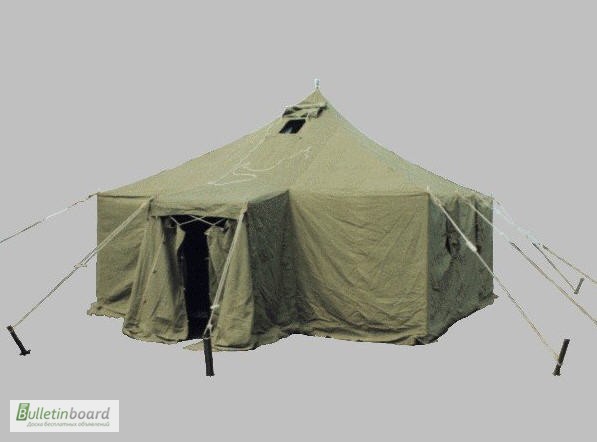 Фото 5. Палатка лагерная военная, навесы, тенты брезентовые