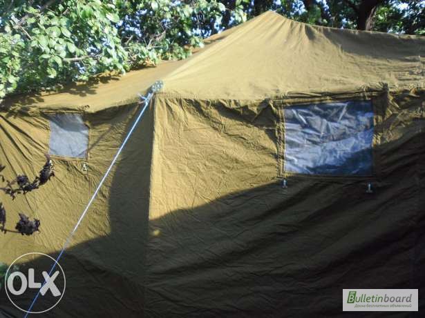 Фото 8. Палатка лагерная военная, навесы, тенты брезентовые