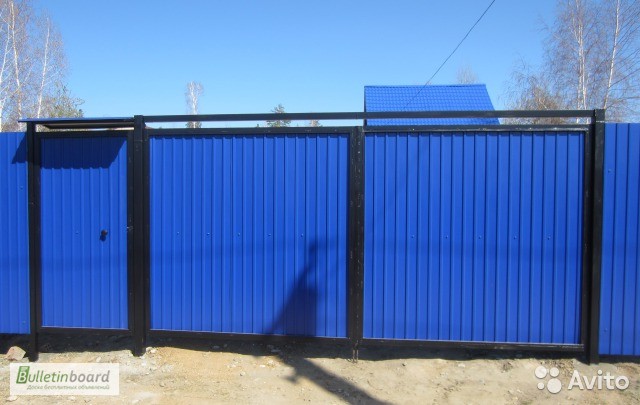Фото 2. Забор из профнастила киев