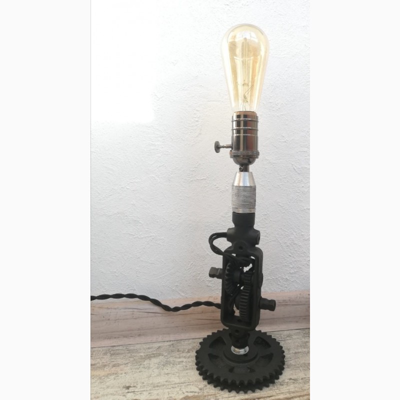 Фото 4. Настільна лампа ручна дриль лофт декор ретрофт декор ретро