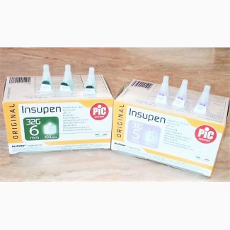 ИГЛЫ для инсулиновых шприц-ручек INSUPEN ORIGINAL 31G 0, 25 х 5мм.и 32G 0, 23 х 6мм