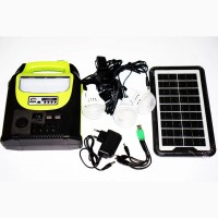 Solar GDPlus GD-8071 + FM радио + Bluetooth портативная солнечная автономная система