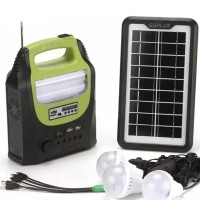 Solar GDPlus GD-8071 + FM радио + Bluetooth портативная солнечная автономная система