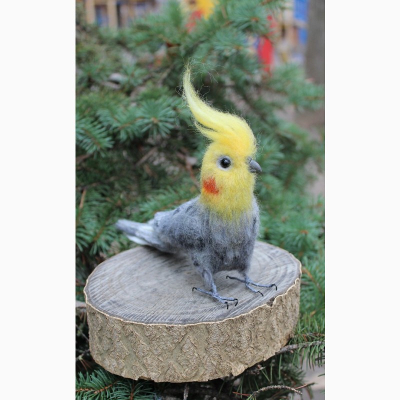 Фото 6. Валяная игрушка попугай хендмэйд корелла из шерсти подарок сувенир ручной работы птица