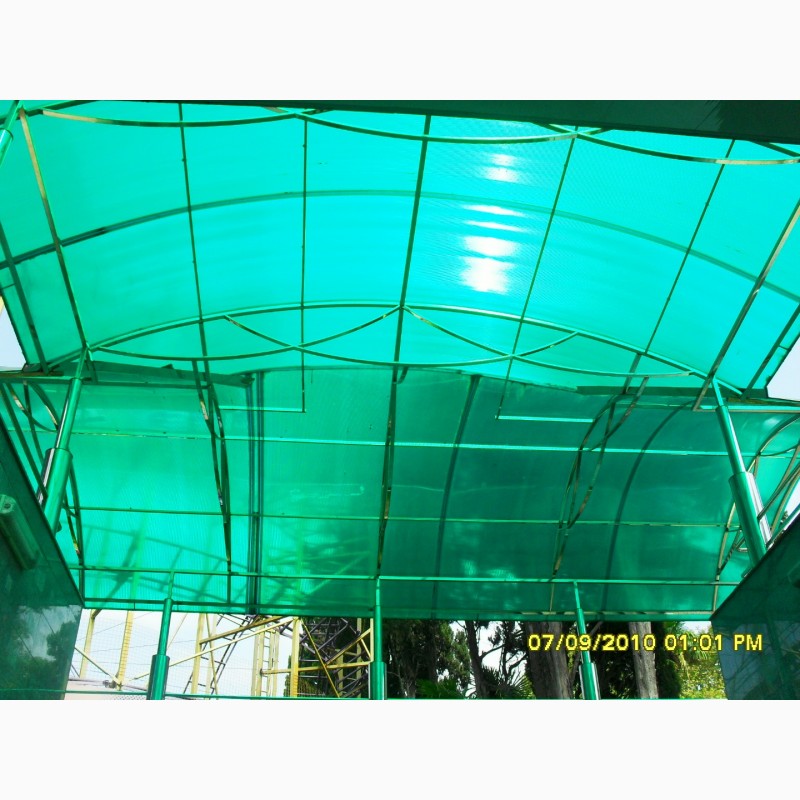 Фото 6. Сотовый поликарбонат Polygal PolyShade green(Израиль) 8 мм