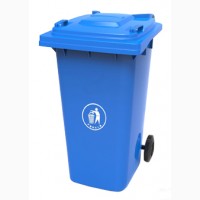 Бак для мусора пластиковый, синий, 120л. 120A-9BL