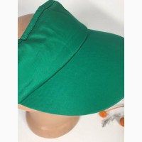 Козырек от солнца зеленый солнцезащитный ткань котоновая котон Н070, 1