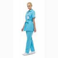 Голубой медицинский женский костюм