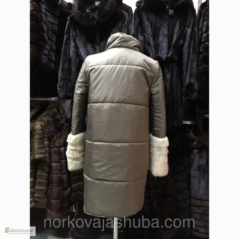 Фото 4. Оригинальная куртка пальто с меховыми рукавами