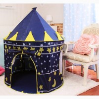 В НАЛИЧИИ!!! Палатка детская в виде замка (синяя, розовая)