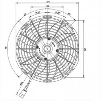 Вентилятор осевой 10 дюймов (255 мм), 24В, тянущий, 1300 м3/ч (Kormas)