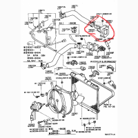 Toyota 1633115050, Фланец охлаждения Тойота Королла, оригинал