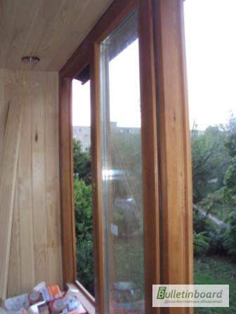 Фото 13. Монтаж деревянных окон и балконов