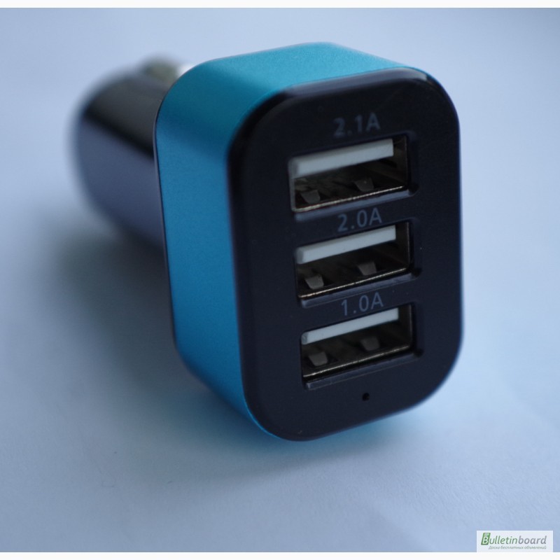 Фото 4. Автомобильная USB зарядка на три выхода, реальных 2.1 Ампера. Отличное качество