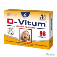 Д-вітум (VITUM-D) 96 капс. вітамін для дітей, 96 КАПСУЛ.Застосування 1 капсулу в день