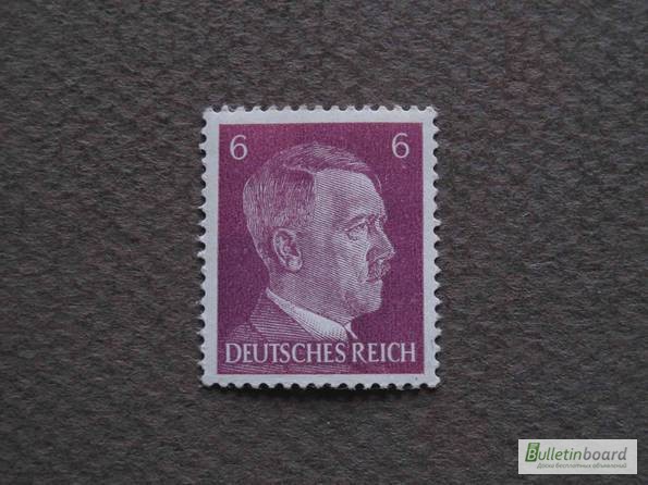 Фото 3. Почтовая марка. Adolf Hitler. Deutsches Reich. 6 pf. 1941г. MNH. SC 777