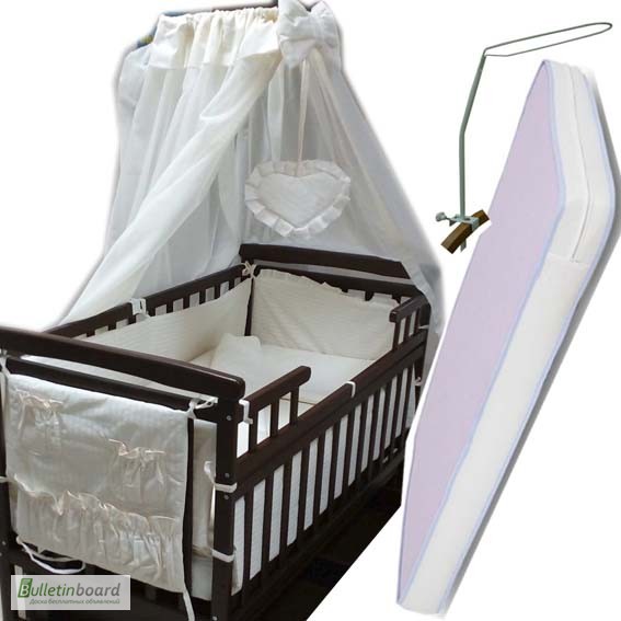 Холлофайбер матрас для детской кроватки