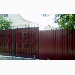 Металлические заборы из профнастила, распашные ворота, гаражные в Мариуполе