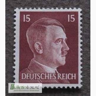 Почтовая марка. Adolf Hitler. Deutsches Reich. 15 pf. 1941г. SC 781