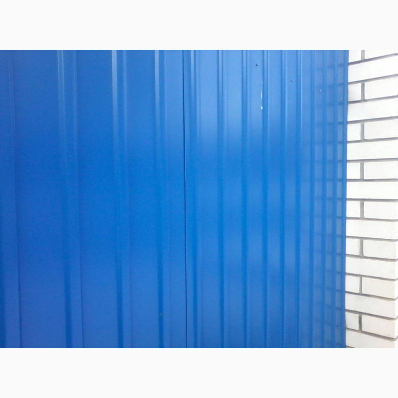 Фото 3. Профнастил для забора синего цвета, забор из профнастил RAL 5005 по доступным ценам