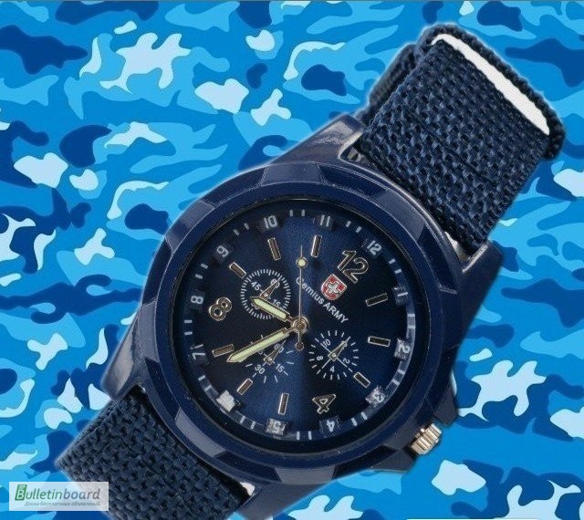 Фото 8. Наручные армейские часы Gemius Army, цвет синий