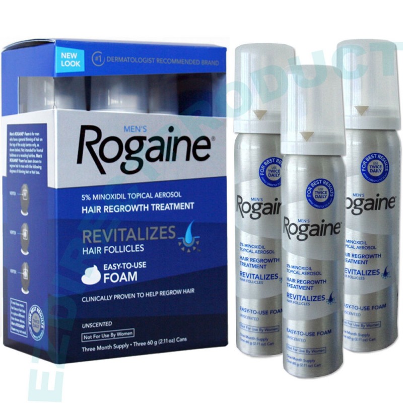 Фото 3. Пена регейн 5% миноксидил (Rogaine foam 5% minoxidil) 3флакона, оригинал из США