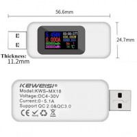 USB тестер, многофункциональный, Keweisi KWS-MX18, новый