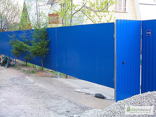 Фото 7. Профнастил в синем цвете, синий профнастил для кровли и забора. Купить в Украине