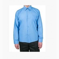 Рубашка голубая с длинным рукавом. Форма для охраны