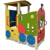 Детские уличные игровые элементы (машинка, паровозик, автобус)
