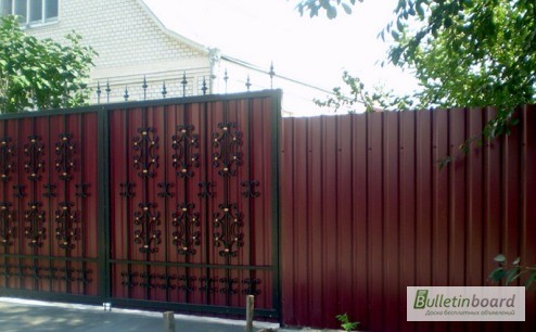 Фото 2. Забор и ворота из профнастила под ключ. Купить в Одессе