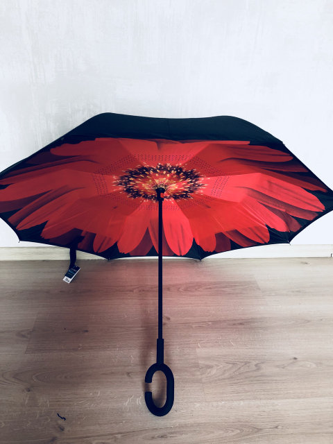 Зонт обратный Reverse Umbrella ветрозащитный зонт обратного раскрытия