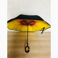 Зонт обратный Reverse Umbrella ветрозащитный зонт обратного раскрытия