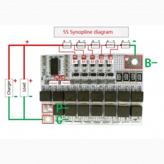 BMS 5S 100А 21V плата защиты Li-Ion аккумулятора c балансиром 4S 3S BMS 5S 60-100А, 21V