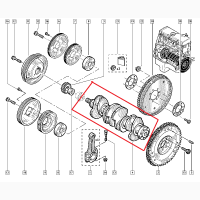 Коленвал Рено Меган 1.6, 8V, двигатель K7M, оригинал, Renault Megane 8200416793