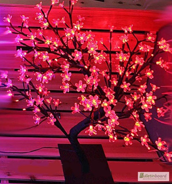 Фото 3. Светодиодное дерево Сакура, красное
