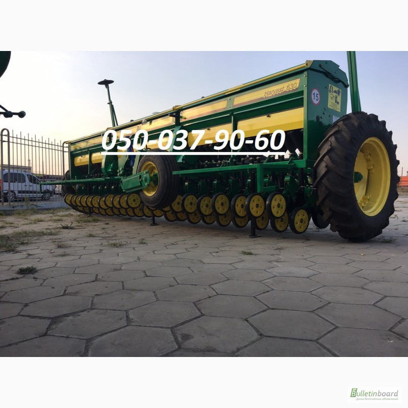 Фото 4. Мега зерновая Сеялка Harvest 630+транспортное устройство+прикатка давление на сошник 80 кг
