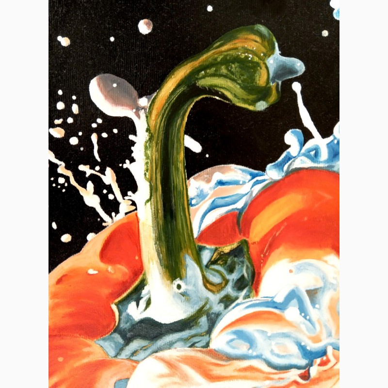 Фото 3. Картина Перец в краске холст, масло, 50х70 см