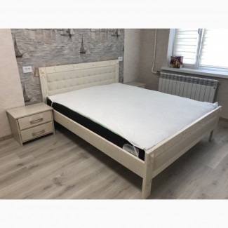 Дубове ліжко Фортуна 160х200 біле (ТМ АРТмеблі, Львів)