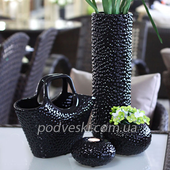 Фото 4. Керамические вазы и подсвечники коллекции Этна от украинского производителя